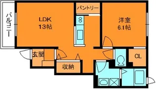 フリーデB【1階】の間取り