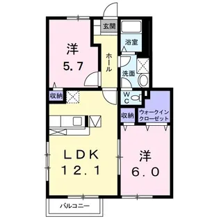 ネイチャーフィールドC【1階】の間取り