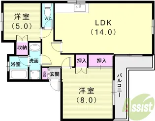 松下ビル【2階】の間取り