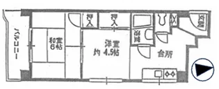 甲南灘コーポラス【3階】の間取り