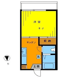フラワーハイツ【1階】の間取り