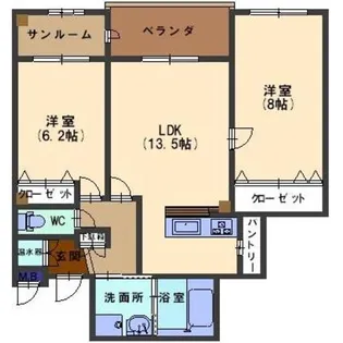 グランドプレイス駅西【2階】の間取り