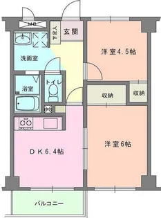 ライフパレット横浜【4階】の間取り
