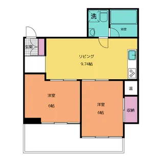 荘苑南伏見【2階】の間取り