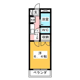 パークサイド中之郷【1階】の間取り