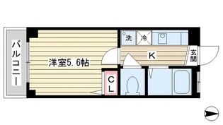 パークサイドマンション【2階】の間取り
