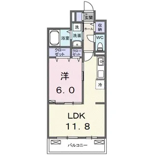 中妻アパート(028632401)【2階】の間取り