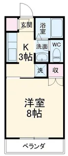桃の木アパート【3階】の間取り