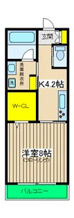ポートヒルB【1階】の間取り