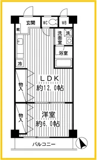 マンション花家【3階】の間取り