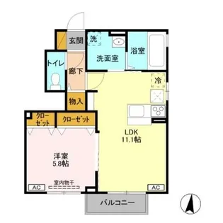 シャトーガーデン【1階】の間取り