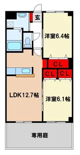 コア・やすのIII【1階】の間取り