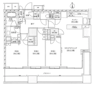 ザ・パークハウス大森タワー【23階】の間取り