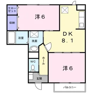 ブロッサムI【1階】の間取り