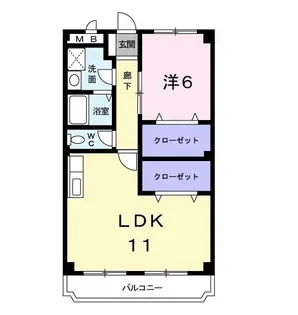 サウスワード【3階】の間取り