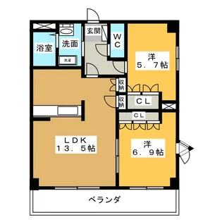 フィールドフォックス2【1階】の間取り