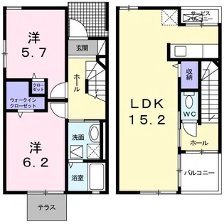 patio 見和【1階】の間取り