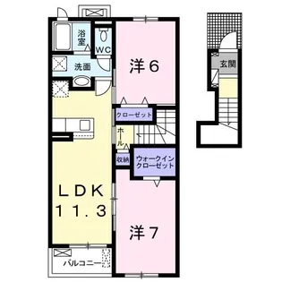 サニースポットVI【2階】の間取り