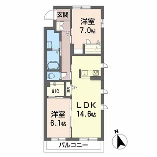 エスプラード【2階】の間取り