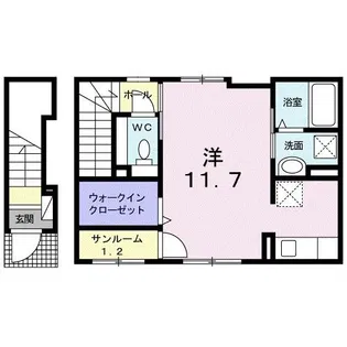 ピーク・リザイア【2階】の間取り