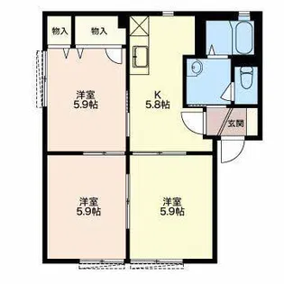 オーキッド【1階】の間取り