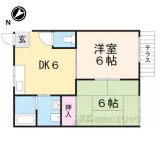 コーポ鹿深【1階】の間取り