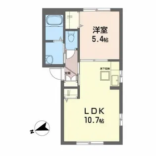 フォンティーヌ国見【1階】の間取り