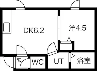 キアーロ琴似【1階】の間取り