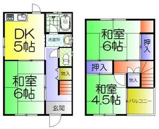 大阪府堺市西区浜寺諏訪森町西4【一戸建】の間取り