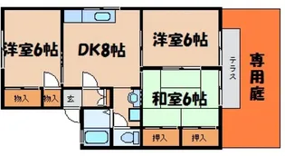 セジュール府中A棟【1階】の間取り