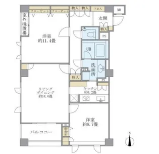 アパートメンツ東山【7階】の間取り