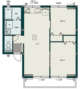 シティハイム アミーカA【2階】の間取り