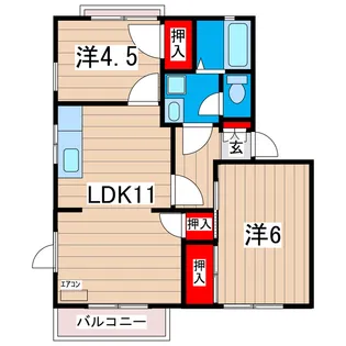 タジリシーサイドヴィラ B棟【1階】の間取り