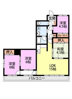 グリーンパレス(下門前)【2階】の間取り