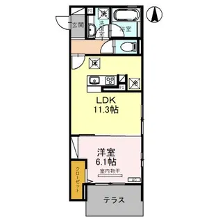 ピース ラ ヴィータ W【1階】の間取り