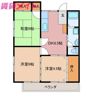 コーポユーカリ【2階】の間取り