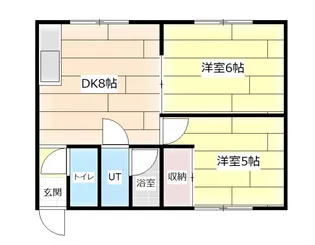 北海道岩見沢市五条東17【アパート】の間取り