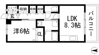 グリーンヒルズ仁川1号棟【6階】の間取り