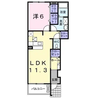 ベルポート・ガーラ【1階】の間取り