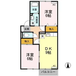 プランドール【2階】の間取り