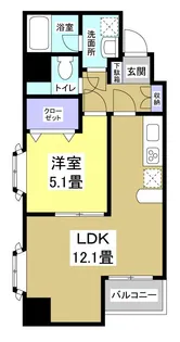 LaurelCourt田町【6階】の間取り