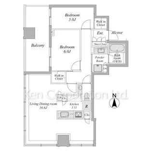 白金ザ・スカイ【12階】の間取り