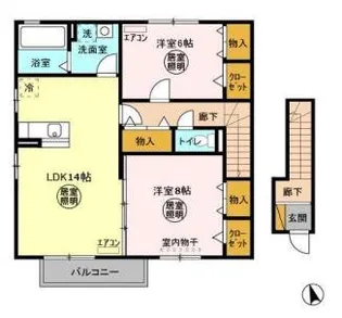 メルシーモアA【2階】の間取り