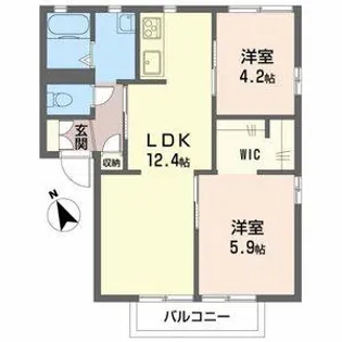 京都府福知山市字前田【アパート】の間取り