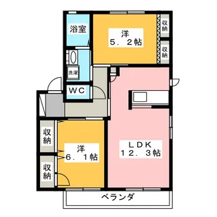 アニマル・ワン G【2階】の間取り