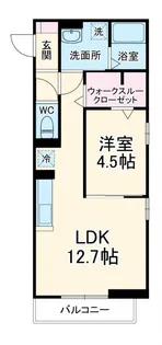 レジデンス上小A【2階】の間取り