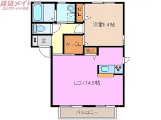 グリーンハウスLatteA棟【2階】の間取り