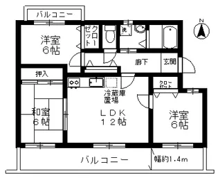 エスパレス湘南【3階】の間取り