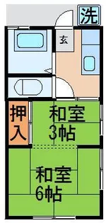 竹田荘【2階】の間取り