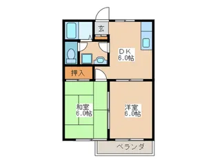 エバーグリーンオオタ【2階】の間取り